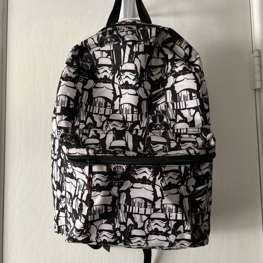 Star Wars Darth Vader Stormtroopers Backpack The Dark Side Black White School